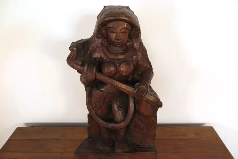 Statua divinità indiana Sarasvati cod.0160
