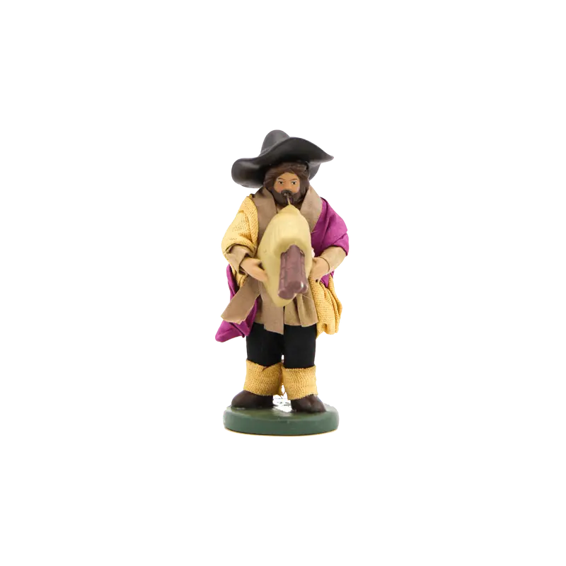 Statuina Porcellana DeAgostini Presepe Napoletano "Pastore che suona la Zampogna"