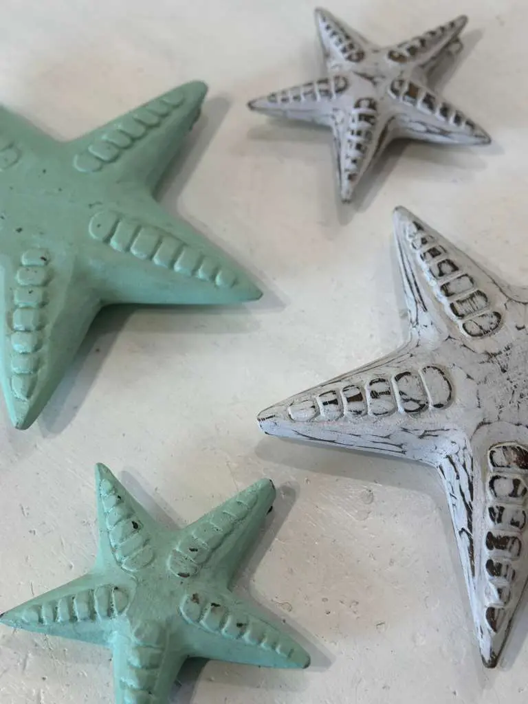 STELLE MARINE LEGNO DA APPENDERE VERDE ACQUA SCONTO 20%