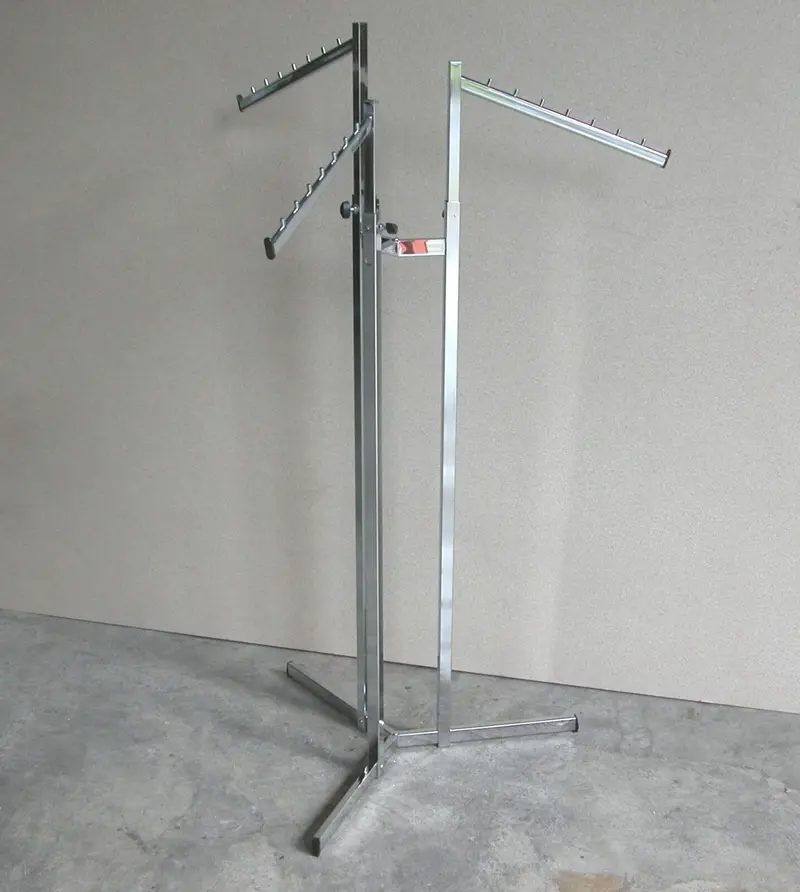 STENDER ESPOSITORE 3 BRACCI INCLINATI APPENDIABITI ARREDO NEGOZIO ABBIGLIAMENTO PORTABITI.