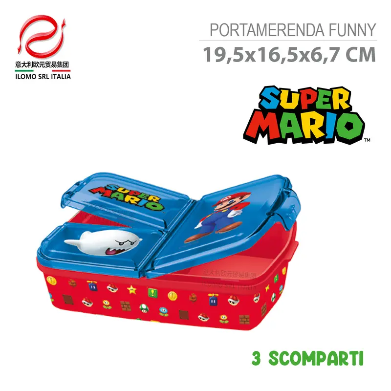 SUPER MARIO FUNNY PORTAMERENDA MULTISCOMPARTO