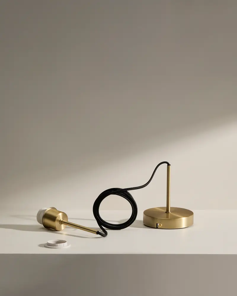 Supporto per lampada da soffitto Fulvia in metallo finitura oro 150 cm