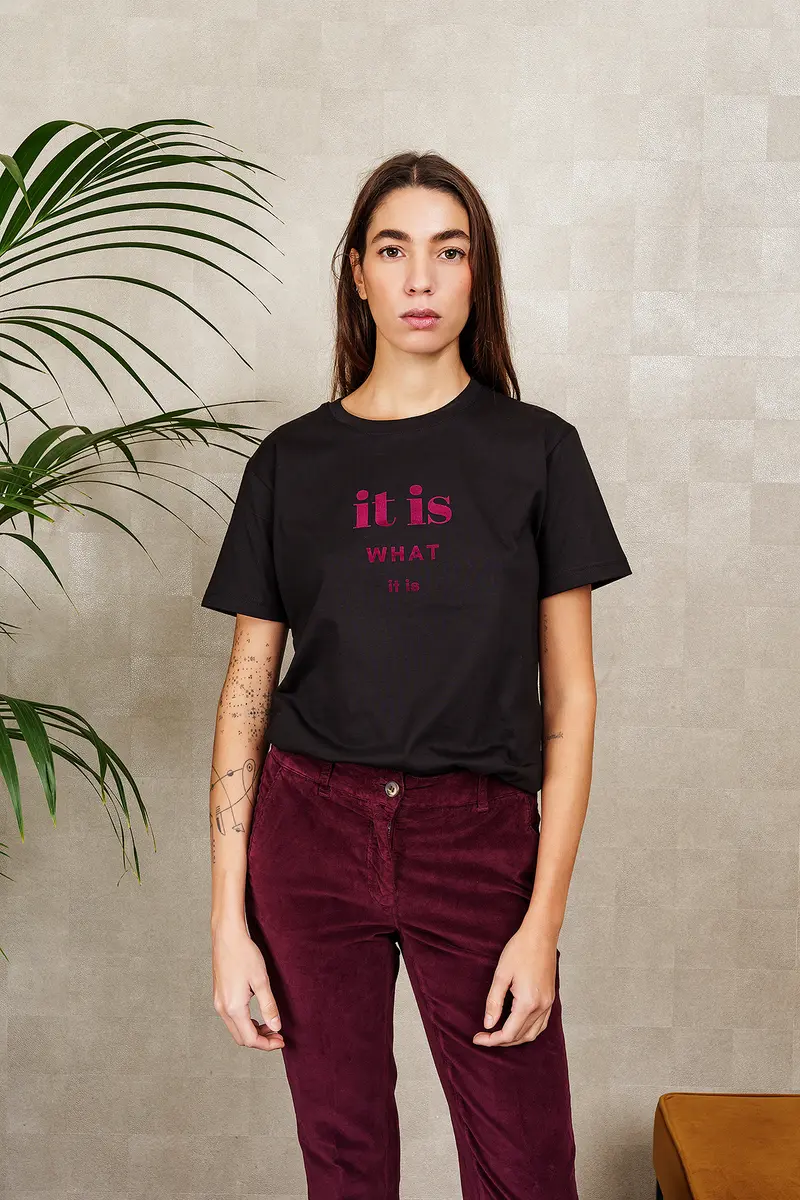 T-SHIRT IT IS WHAT IT IS nera, UNISEX