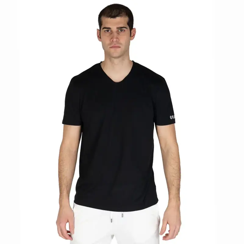 T-shirt uomo a mezza manica paricollo a taglio viv
