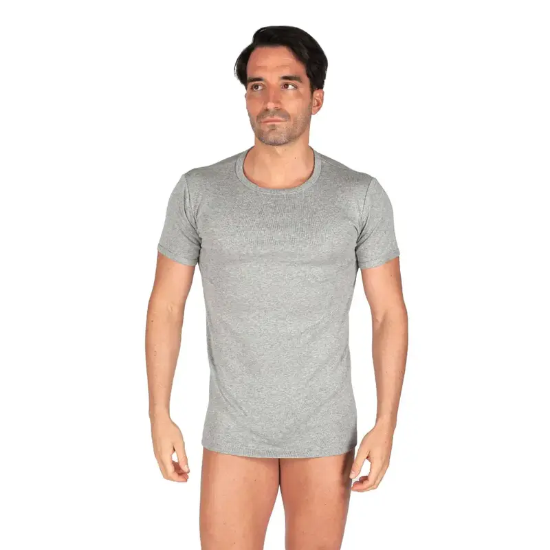 T-shirt uomo a mezza manica paricollo in puro cotone interlock | Mariotti Lab
