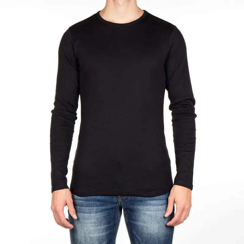 T-shirt uomo a paricollo a manica lunga in caldo cotone EcoCotton | Ragno