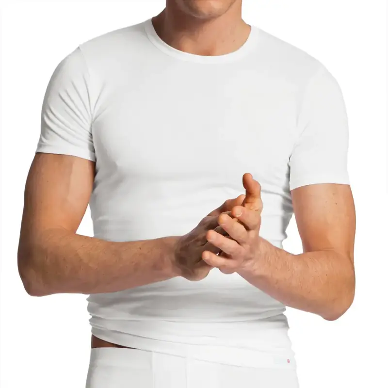 T-Shirt uomo mezza manica a paricollo in cotone Pima elasticizzato Evolution | Calida