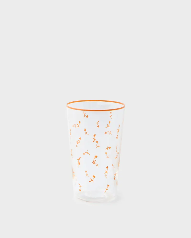 Tabitha Simmons x Cabana Hand-Painted Murano Glass Tumbler, Terracotta