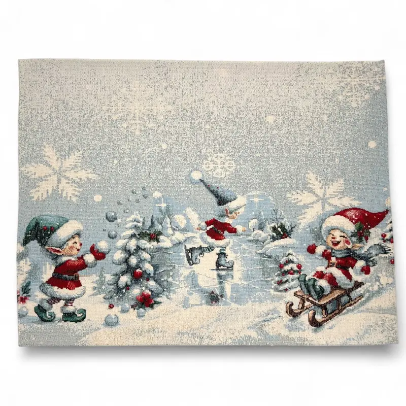 Table Set LOVELY X-MAS Placemat Tovaglietta Gobelin Jacquard, cinigliato 40 x 50 cm