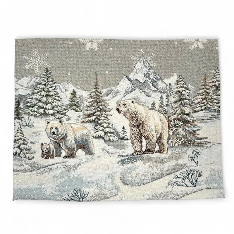 Table Set POLAR BEAR Placemat Tovaglietta Gobelin Jacquard, cinigliato 40 x 50 cm