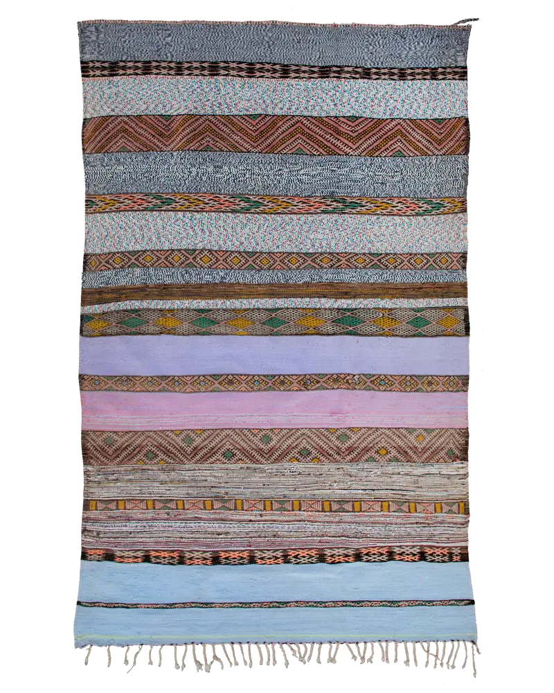 Tappeto Boucherouite Beni Mguild vintage 260x150 cm