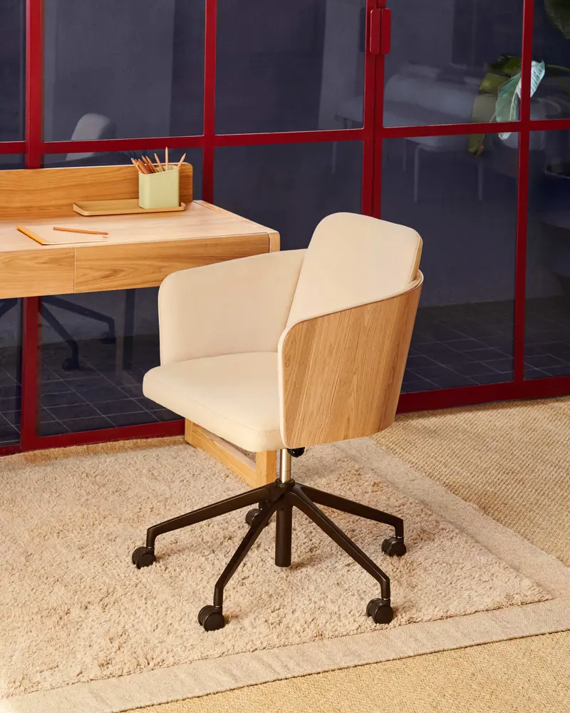 Tappeto Marely in lana beige 160 x 230 cm