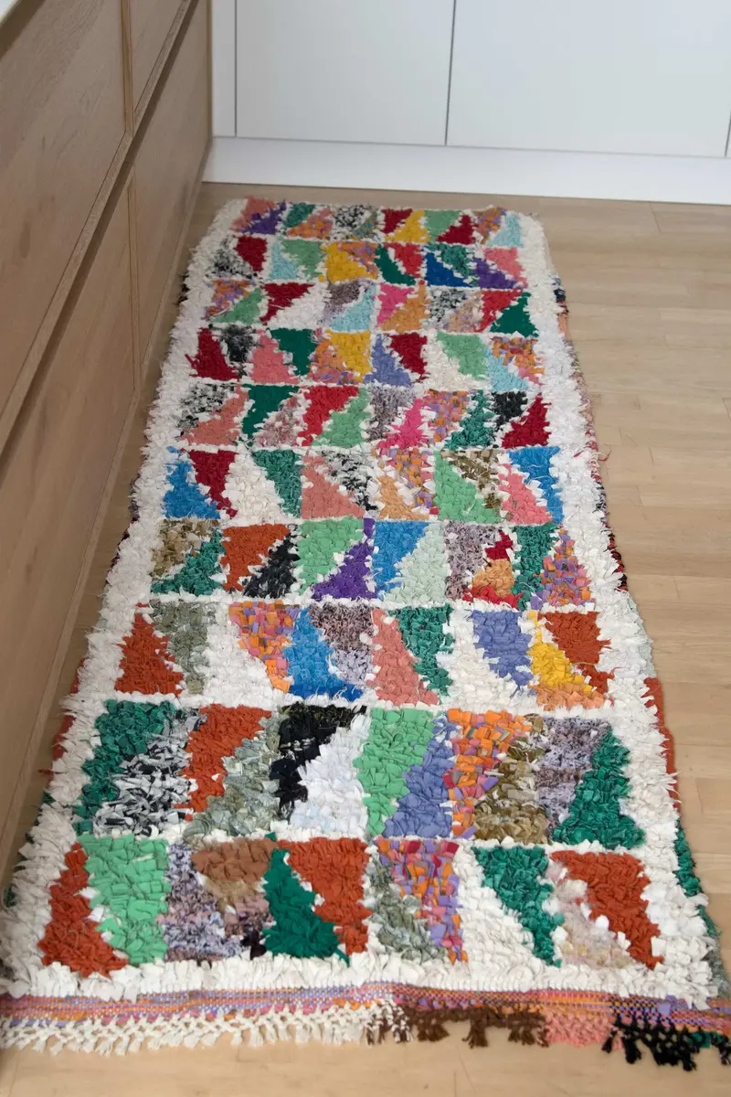 Tappeto Marocco boucherouite multicolor