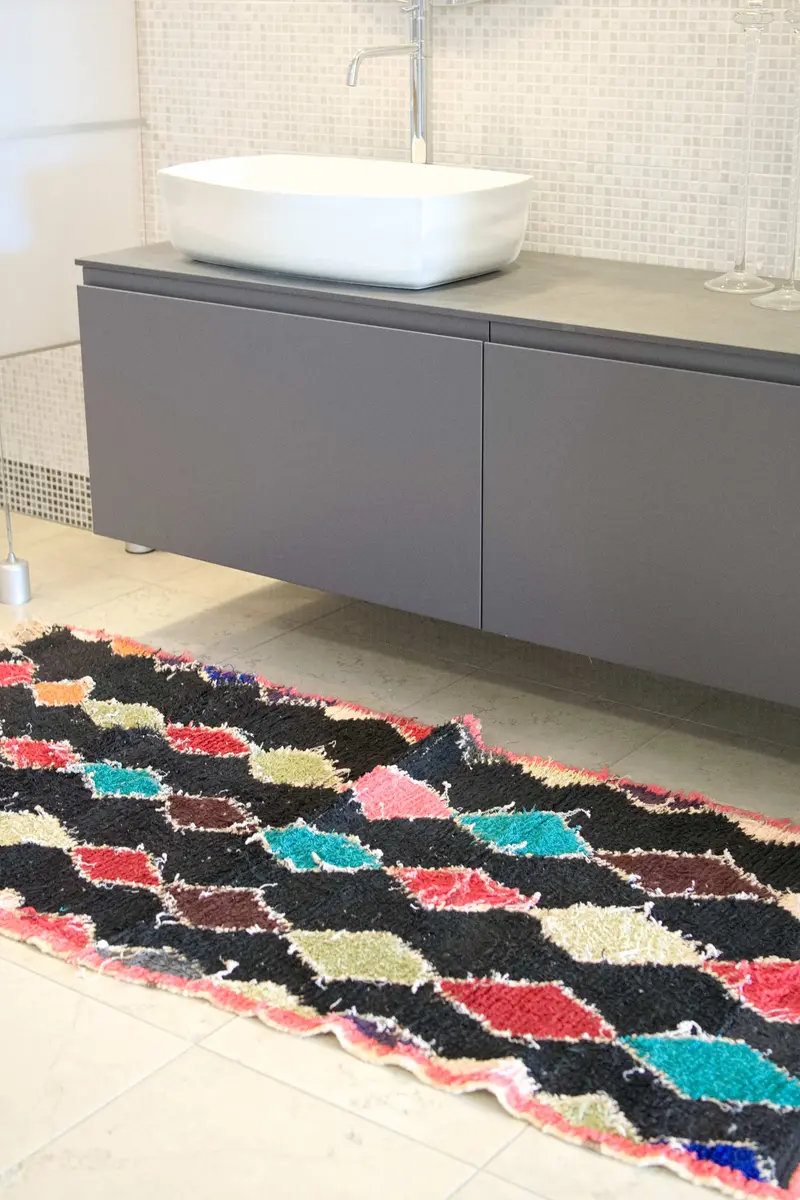 Tappeto Marocco boucherouite multicolor