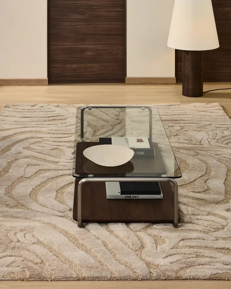 Tappeto Tribet in lana jacquard zebra 160 x 230 cm