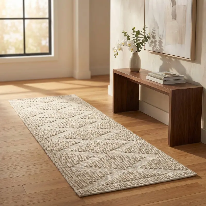 Tarcisio - tappeto in lana bianco beige 120x180