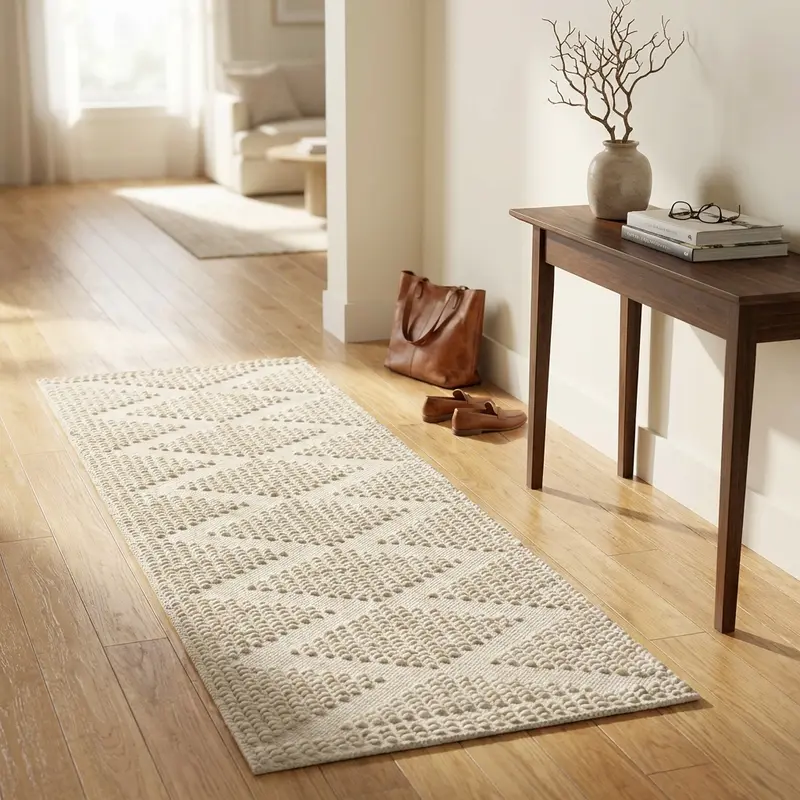 Tarcisio - tappeto in lana bianco beige 160x230
