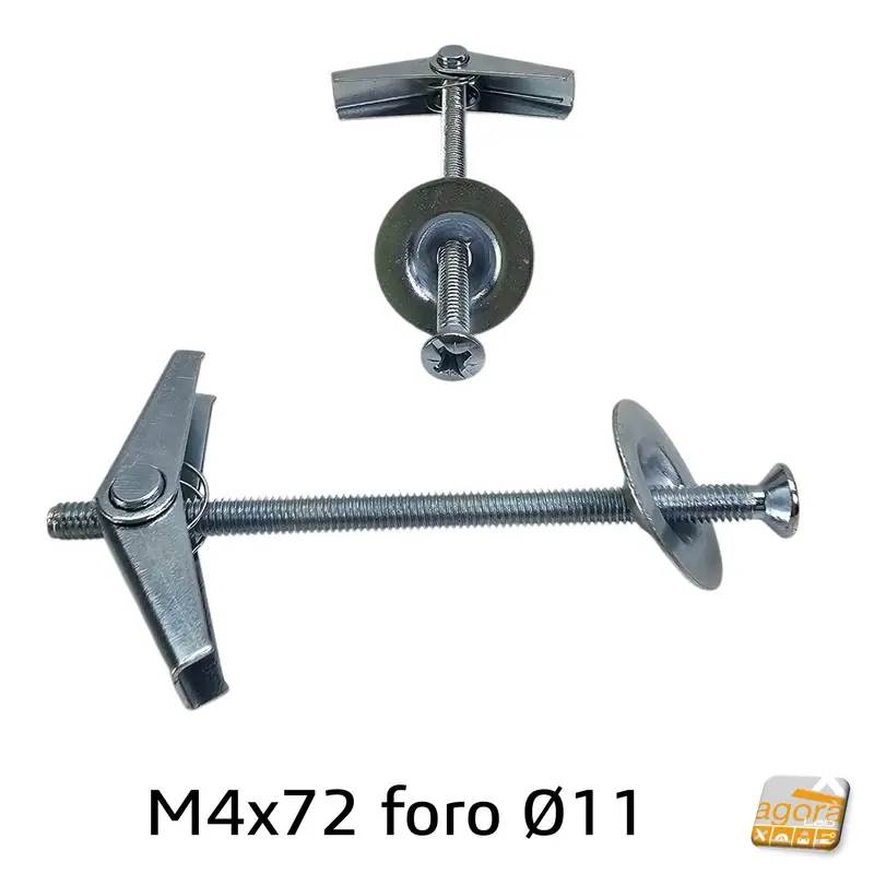 TASSELLO ANCORINA A FARFALLA M4x72 CON VITE FORO D11 CARTONGESSO LASTRA CTG ANCORETTA