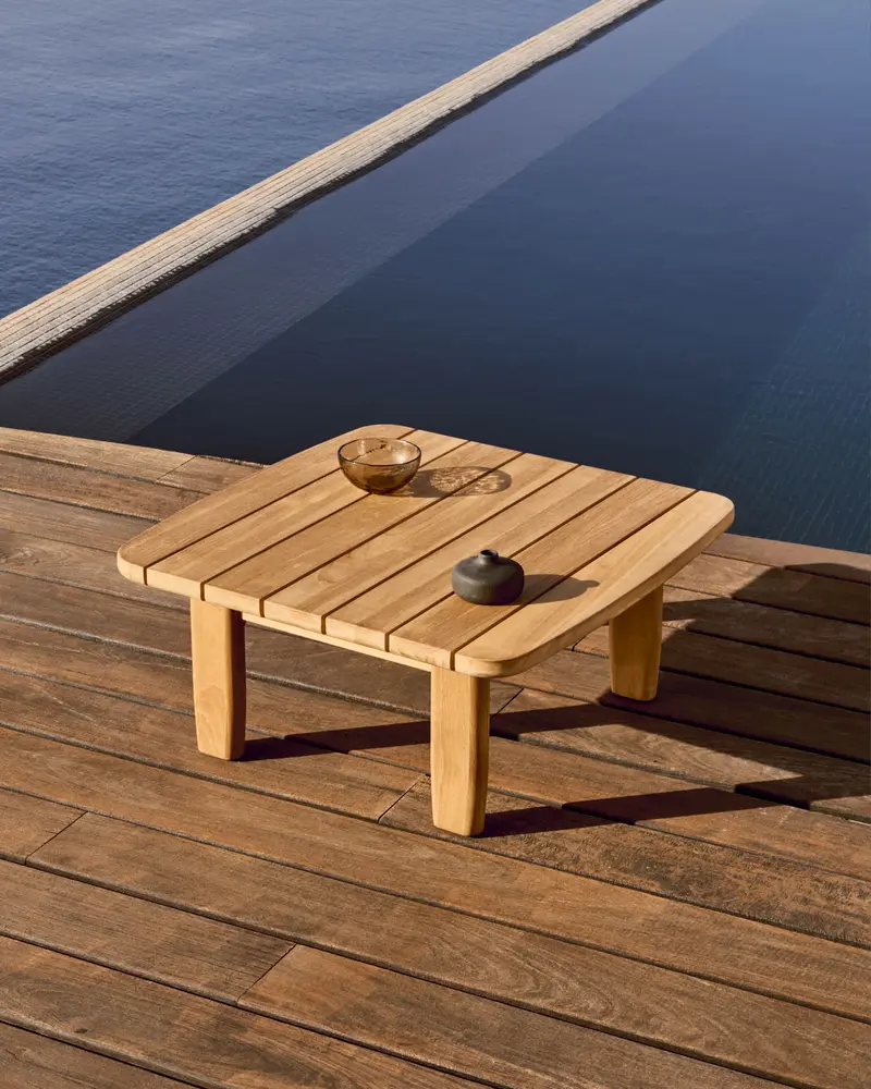 Tavolino da appoggio Tirant in legno massiccio di teak FSC 100% 70 x 70 cm