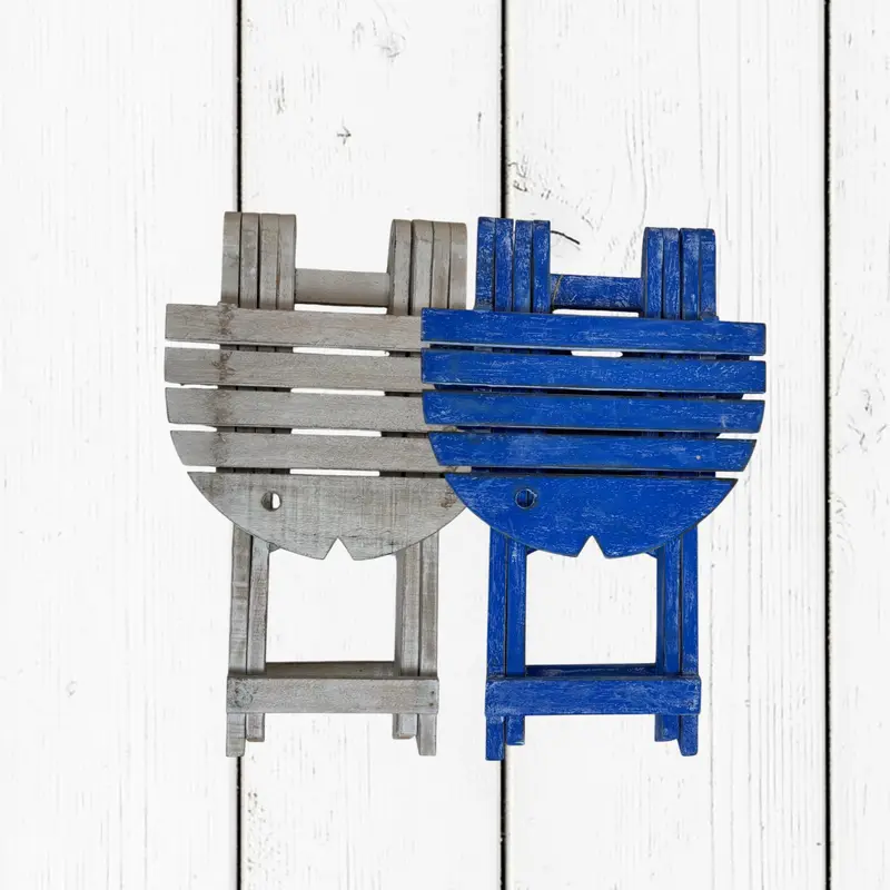 Tavolino Pesce Pieghevole Medio – Design Marino Artigianale