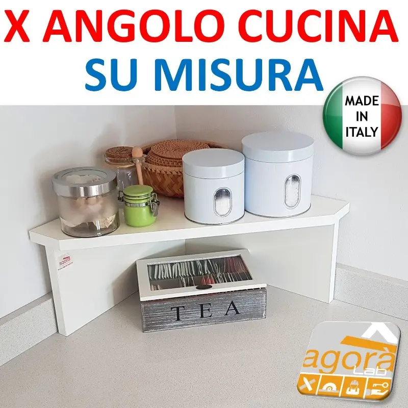 TAVOLINO SFRUTTA ANGOLO TOP CUCINA PAC 40x40x20 MENSOLA PIANETTO PORTASPEZIE RIALZO