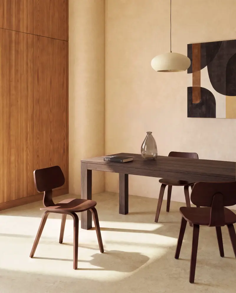 Tavolo allungabile Narevi in impiallacciatura di rovere con finitura noce 170 (230) x 80 cm