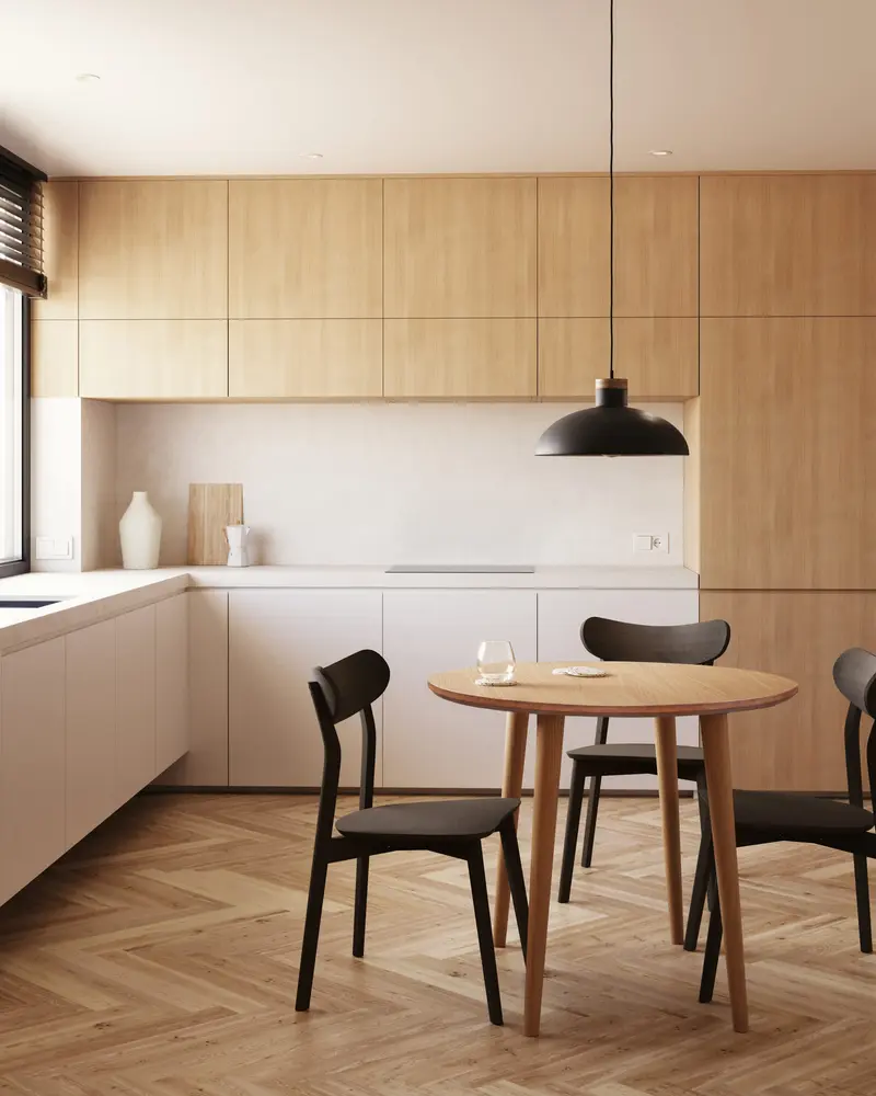 Tavolo allungabile Oqui impiallacciato rovere gambe in legno massello 160 (260) x 100cm