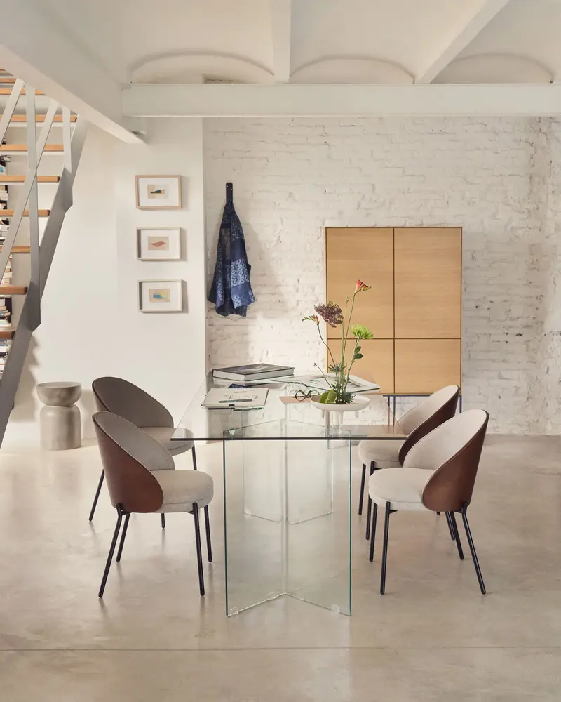 Tavolo Burano in vetro 200 x 90 cm