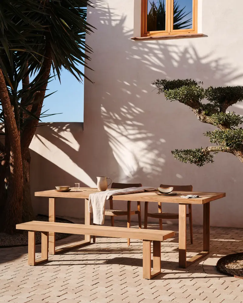 Tavolo Canadell outdoor in legno massiccio di teak riciclato 180 x 90 cm