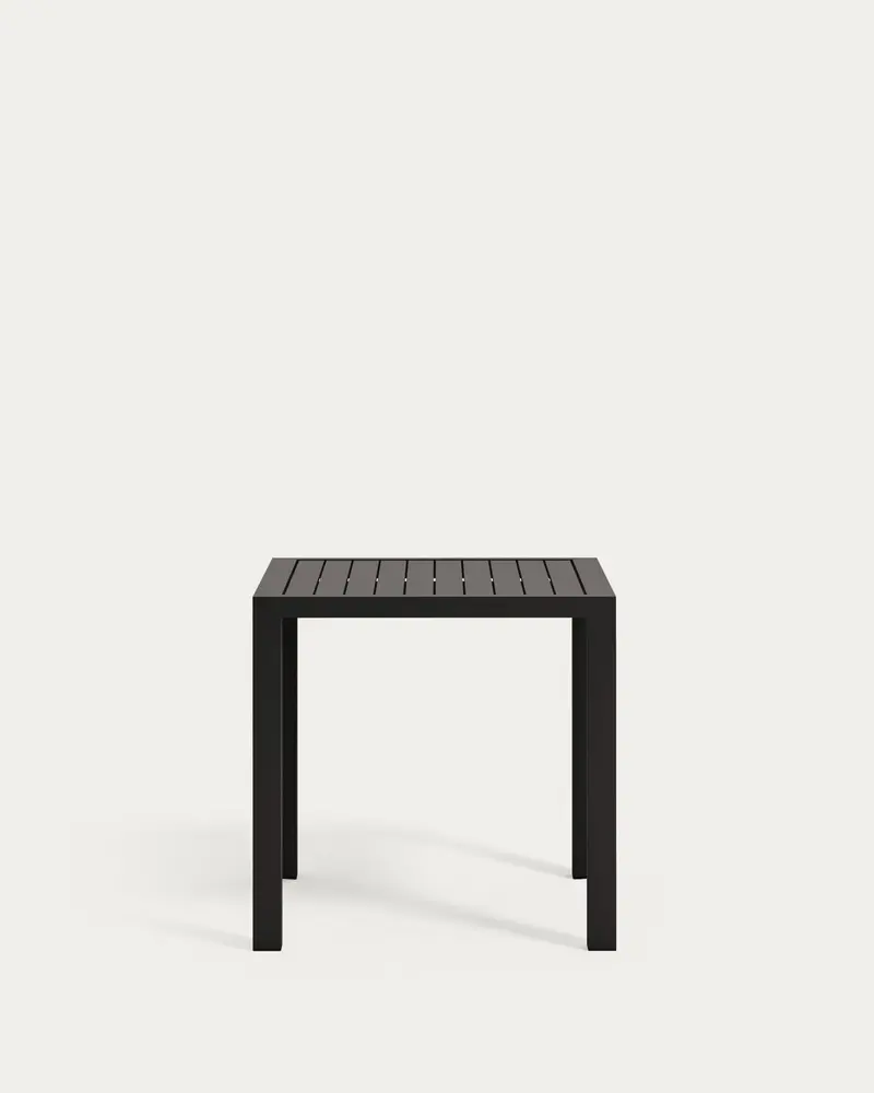 Tavolo da esterno Culip in alluminio finitura grigia 77 x 77 cm