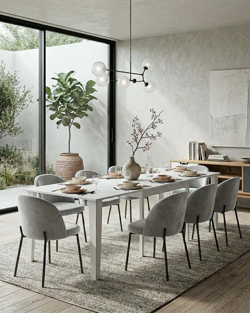Tavolo FELIX – Tavolo da Pranzo Estensibile con 4 Allunghe 130/290 o 160/320 cm – Design Moderno Olmo o Bianco Spatolato