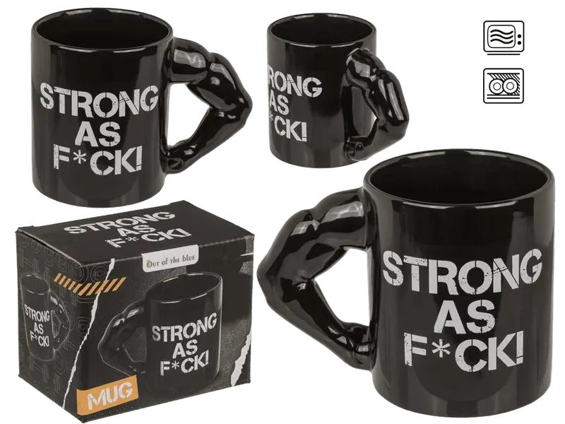 TAZZA, STRONG AS F*CK IN GRES, 11,5 X 8 CM, CAPACIT 350 ML,