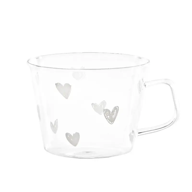 Tazza vetro con cuori