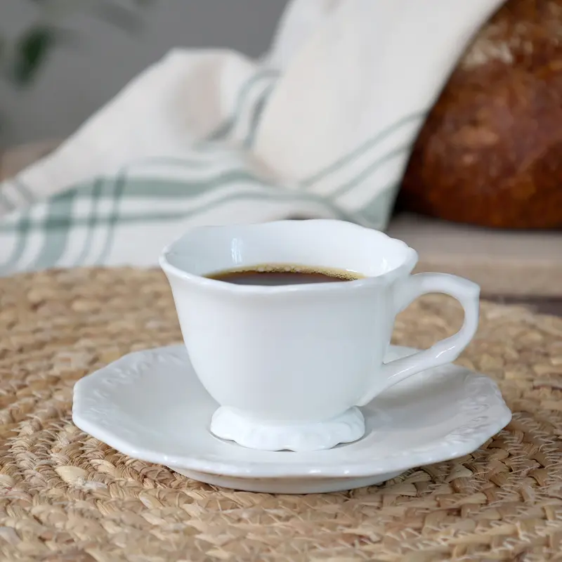 Tazzina da caffè con piattino Provenza, in porcellana