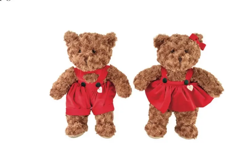 Teddy in salopette rosso