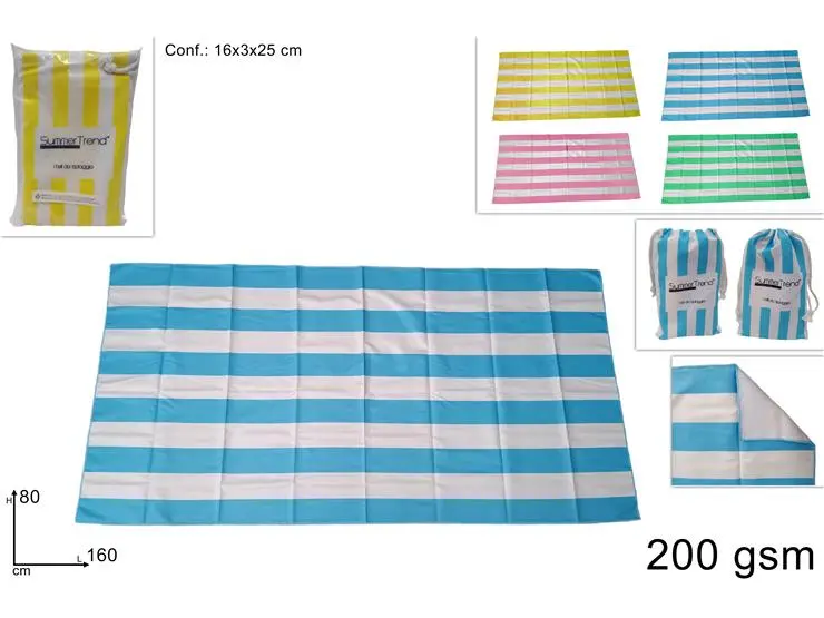 TELO MARE 80X160 CON CUSTODIA 4 COL. (F2.60) 9SEA80*160