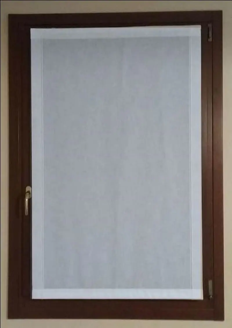 Tende a Pannello con Nastro a Strappo – Su Misura per Finestre e Porte – Larghezza 30–120 cm – Tessuto Bianco Effetto Lino – art.604