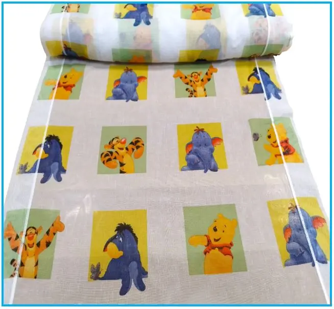 Tende per camerette - tessuto vendita a metro - larghezza pannello 60 cm - Tigger&Pooh-art.106