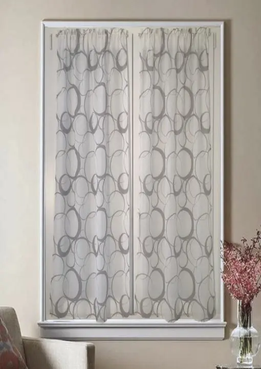 Tende per finestra e porta in stampa digitale - larghezza cm 60-80 altezza individuale - bianco/grigio-art.521