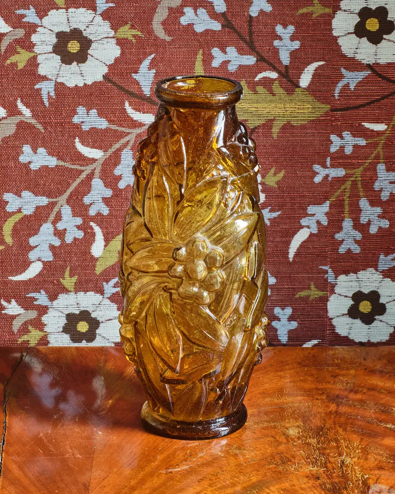 Teresa Missoni Vintage Amber Glass Vase