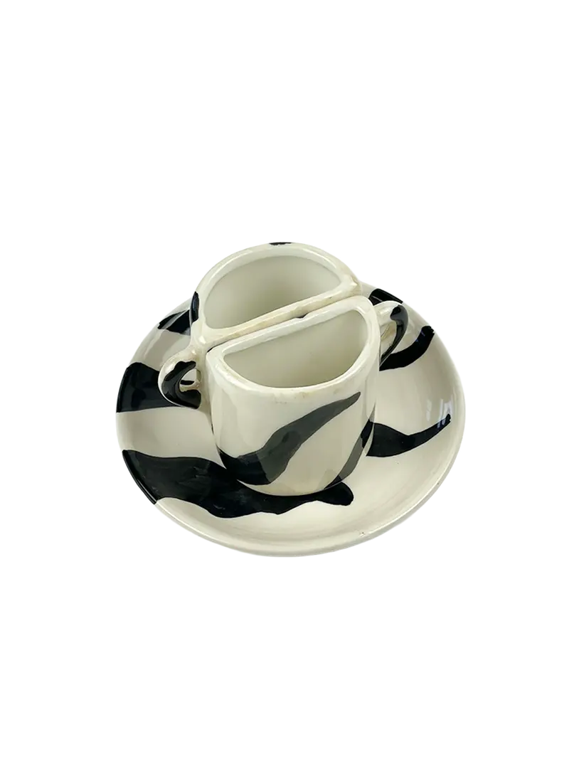 Tete a tete Coffee Cup Set Animalier - Zebra