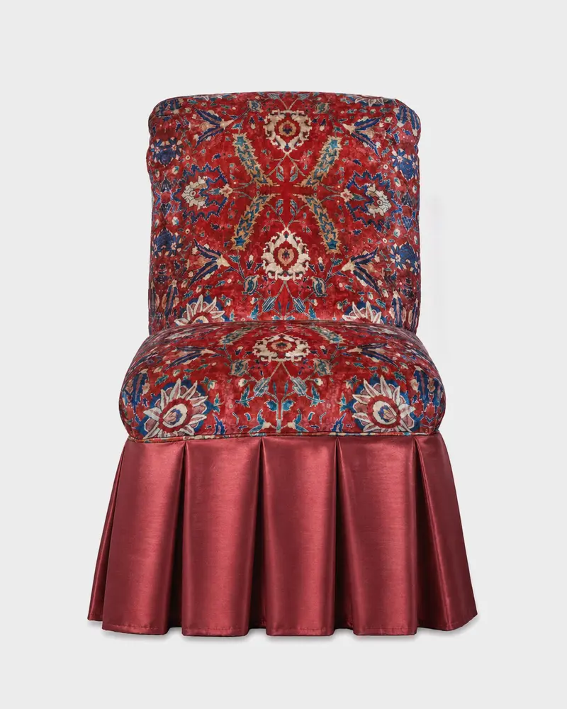 The Milano Slipper Chair, Persia Burgundy
