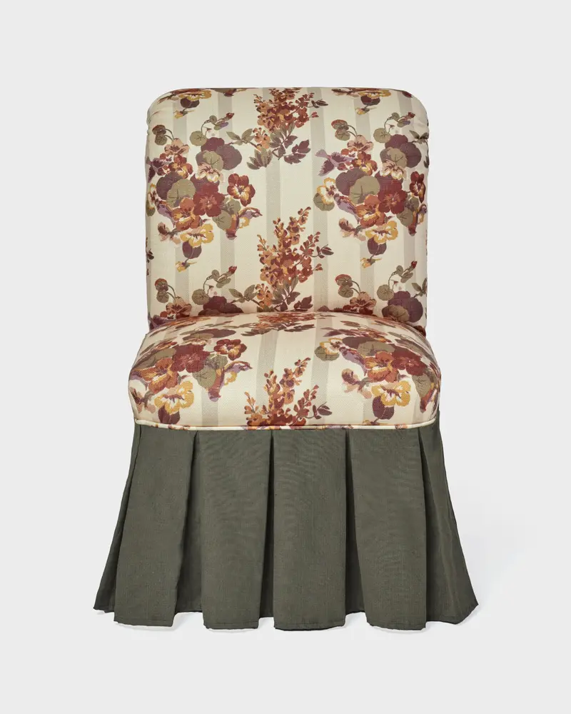 The Milano Slipper Chair, Wisteria Verdant