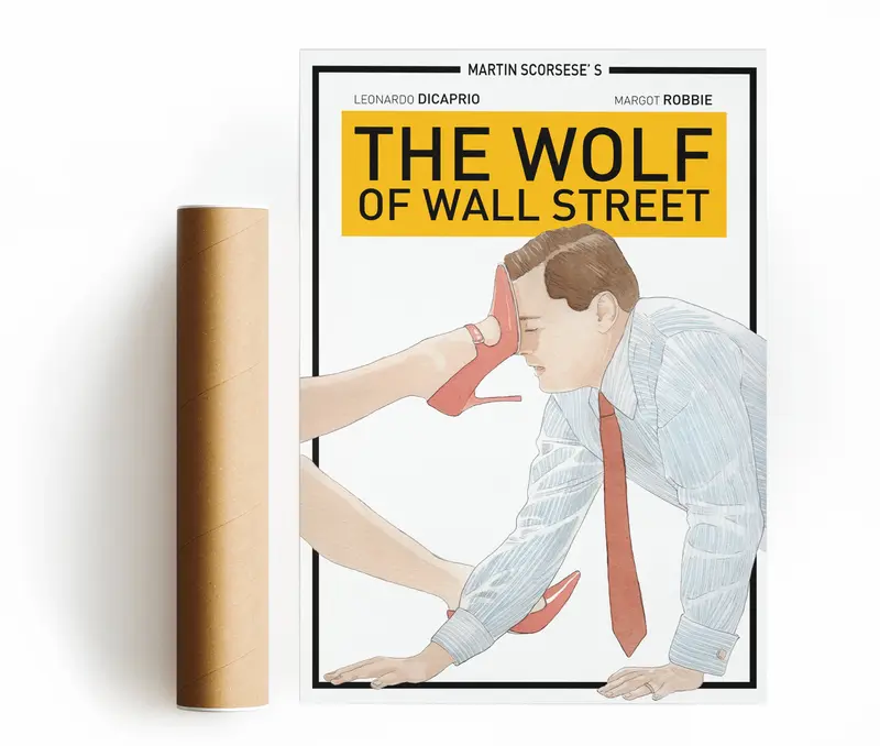 THE WOLF OF WALL STREET STAMPA D'ARTE