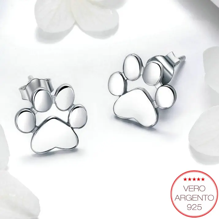 "TinyPaws" - orecchini cane gatto in argento - IN ESCLUSIVA