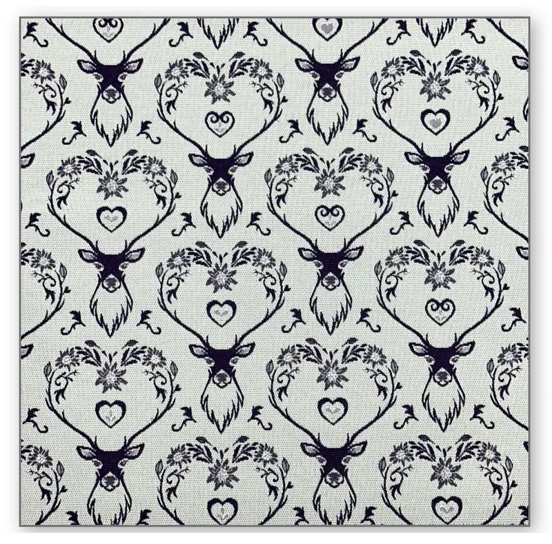 Tovaglia LANDHAUS HIRSCH, blu, Jacquard