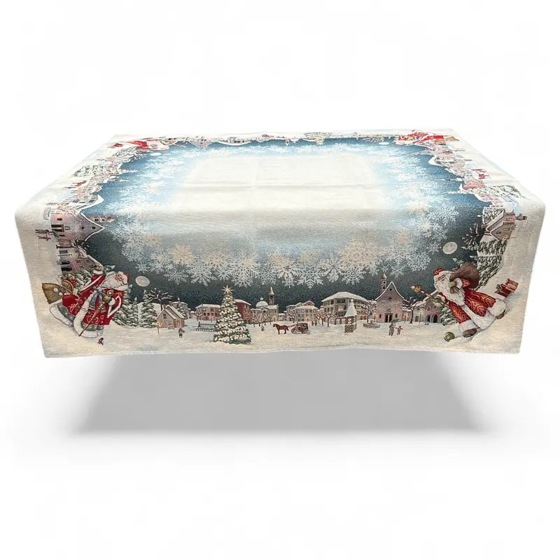 Tovaglia PAPA NOEL, uni, Gobelin Jacquard, 100x100 cm