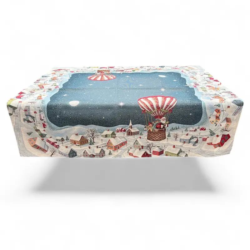 Tovaglia SANTA IS COMING, uni, Gobelin Jacquard, 100x100 cm