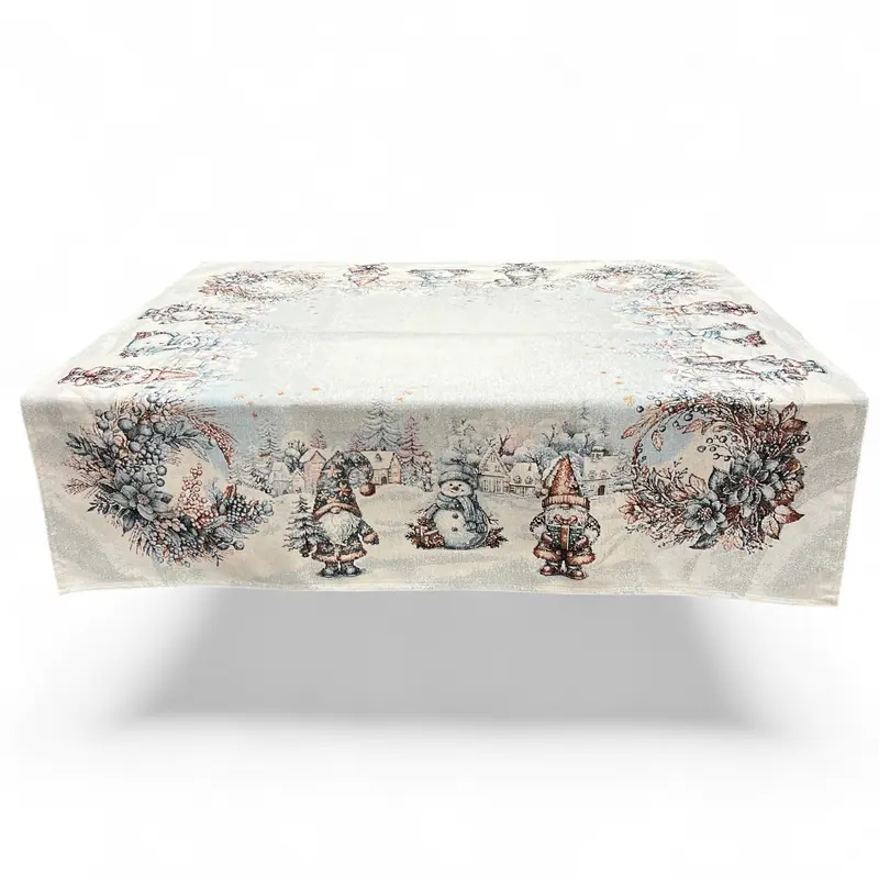 Tovaglia WINTER LOVE, uni, Gobelin Jacquard, cinigliato, 100x100 cm