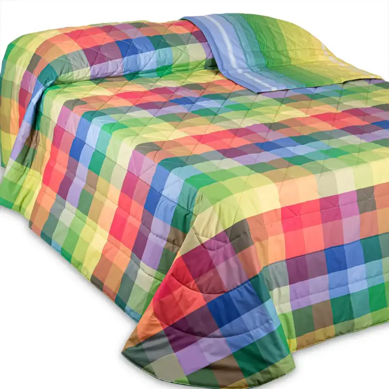 Trapuntino estivo in cotone percalle double-face Oxford Color